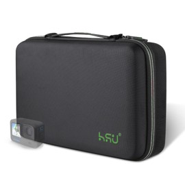 HSU Carrying Case for Gopro, Shockproof Travel Large Bag for Hero 12/11/10/9/8/7/6/5/4/3, and Other Action Camera Accessories