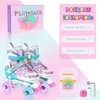 PLIIMONA Girls Roller Skates, 4 Size Adjustable All 8 Light