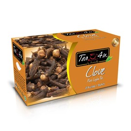 Tea4U Flavored Black Ceylon TeaBags (Clove) - Ideal Quality from Sri Lanka's Finest Leaves and Expertly Blended - 25 Count