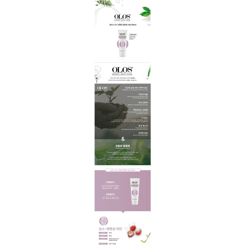 Italy Olos Youth Enhancing Cleansing Cream 250ml+Sooryehan Bone Cleansing Foam