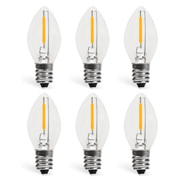 YIMILITE C7 0.6W 2700K Featuring Standard E12 LED Bulb Candelabra Base Replacement Night Light 6 Pack