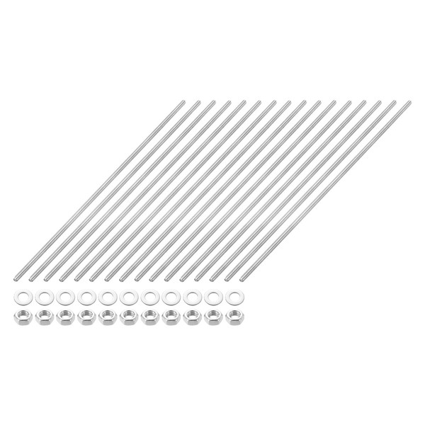sourcing map 16pcs Fully Threaded Rod, M3 x 150mm 201