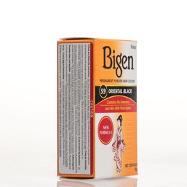 Bigen Permanent Powder Hair Color - 59 - Oriental Black | No Ammonia (Pack of 2)