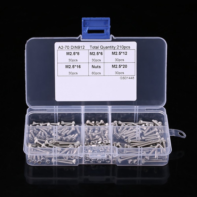 M2.5 Screw Set, Hex Socket Bolts, Multi-purpose, Hex Socket Screw