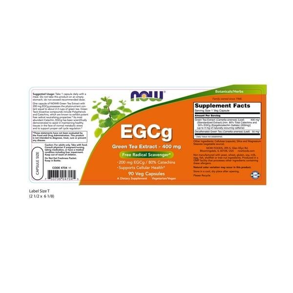 Now EGCg Green Tea Extract 400 mg 90 VCaps
