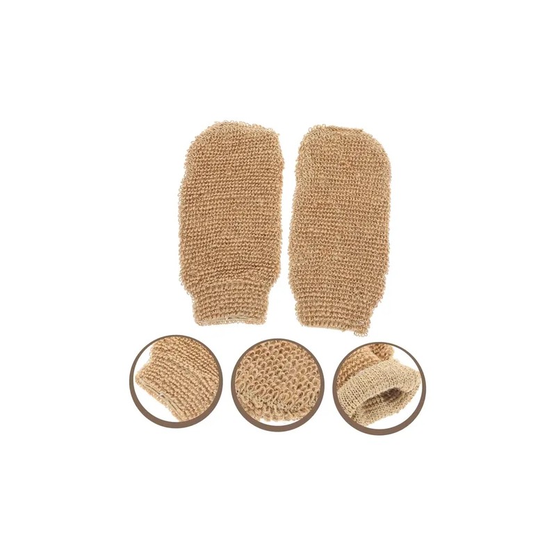 Guantes Exfoliantes Yute Para Toallas Baño Hogar