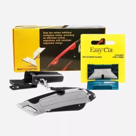 EasyCut Box Cutter 4500 Grey + 10 Count Standard Blades Pack