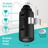Metal Kitchen Faucet Head Replacement, 3-Function Pull Down Spray Head