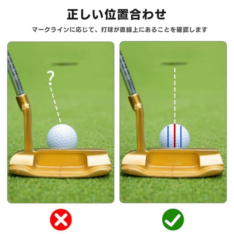 BOOHUQICH Golf Ball Marker with Stencil Plate, Line Marker, Line