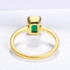 0.70 Cttw Lab-Grown Emerald Solitaire Ring Emerald Cut Bezel setting