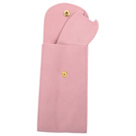 PACKOVE Portable Watch Organizer Pouch Dual-sided Thickened Watch Storage Case for Travel Protective Handbag Snap Button Design Scratch-