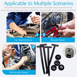 2026 Upgraded Nylon Universal Cable Tie Buckle, Heavy Duty Self-Locking Rivet Zip Ties, Multifunctional Cable Tie Buckle for Car Daily Repair, Home, Office, Garden, Workshop(50Pcs)