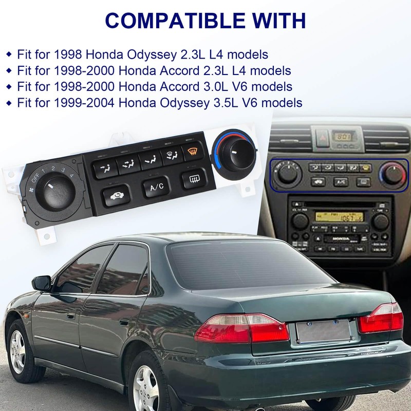 Heater Climate Control Switch Module Panel 79600-S84-A01ZA Compatible with Honda
