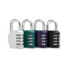 Solid 4-Digit Combination Lock for School Lockers and Cabinets Black 3ea