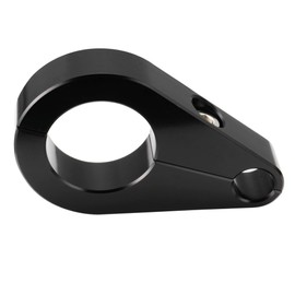MoKitDora 1" Handlebar or Frame Mount Clutch Throttle Cable Clamp Brake Line Clips for Harley, Black