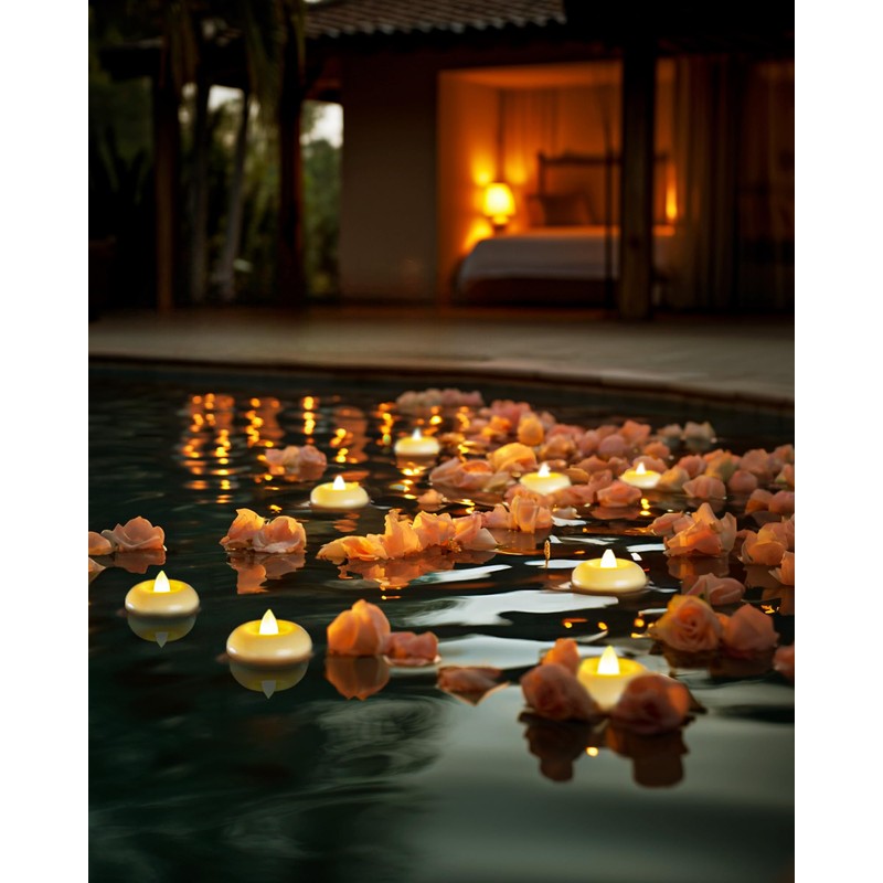 Homemory 24 Pack 2” Flameless Led Floating Candles, 200 Hour
