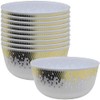 Lillian Collection Shimmer Plastic Serving Bowls - 24 Oz, White,