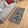 Striped Animal Print Kitchen Rug Non-Slip Machine Washable Laundry Room