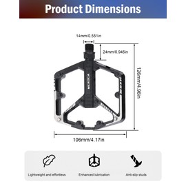 CHADWICK High-Performance Bicycle Pedals – CNC Aluminum Alloy MTB Pedals with Sealed Bearings for Road, Mountain, and BMX Bikes (Black, Dual DU Bushings)
