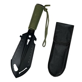 Tentogala 2 Pack Samll Survival Shovel, 9 in 1 Mini Camping Shovel, Ultralight Backpacking Trowel Shovel, Backpacking Gear for Hiking, Camping and Survival Bags (Black)