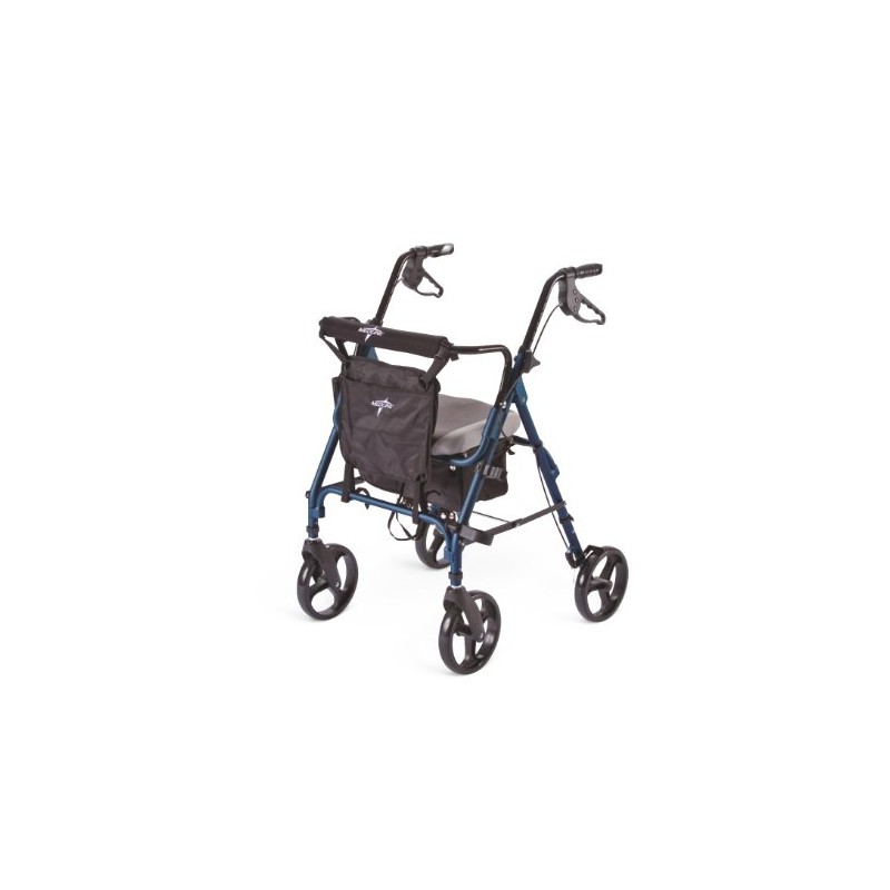 Medline Deluxe Comfort Rollator with 8" Wheels, 300 lb. Capacity,