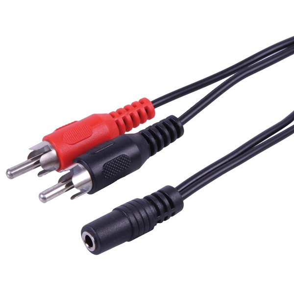 3.5MM ST SKT TO 2X PHONO PLGS 0.2M, Audio &