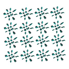 Vaguelly Nail Art Stones 120pcs Flat Back Nail Rhinestones Kit Shapes for Creative DIY Design