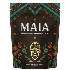 Maia Ceremonial Cacao, with Flavanol, Theobromine, Magnesium and Natural Flavonoids Blend, Improves Mental Clarity and Focus, Energy Boost & Elevate Mood, Zero Sugar 100% Pure and Natural