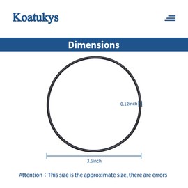 Koatukys WS03X10038 Water Filter Housing O-Ring Gasket for GE GXWH01C, CXWH08C, GXWH04F, GXWH20F, GXWH20S, GXRM10 & GX1S01R (3/Pack)