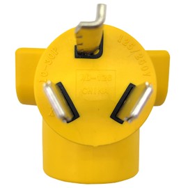 Parkworld 63005 Dryer 3 Prong Adapter NEMA 10-30P to 6-30R One Piece Compact Adapter, Output 30amp 250volt