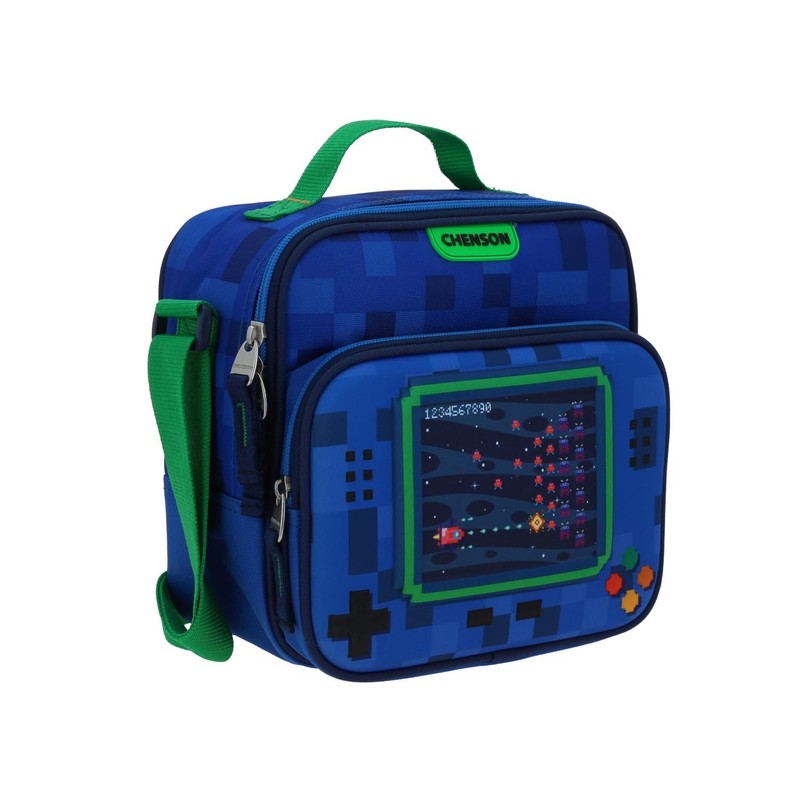 Lonchera Azul Escolar con Diseño Gamer Chenson Original Galaga