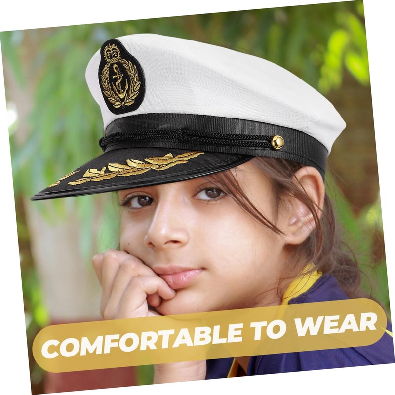 STOBAZA 1 Piece Hat Navy Costume Cap Hat Admiral Captain