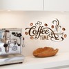 ZWWOGE Wall Sticker Coffee Time But First Coffee Cappuccino Wall