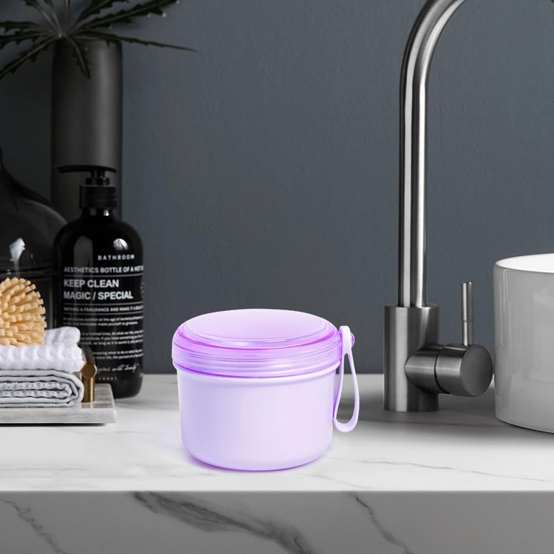 Uouovo Large Denture Case, No-Leak Denture Container Cups for Soaking