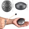 Stahlzungentrommel Regenspiel, 7,6 cm, 6 Töne, Mini-Outdoor-Regenspiel, Musikspiel, Handpan-Meditationstrommel für