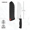 Farberware cuchillo Santoku con edgekeeper autoafilables vaina, 17.8 cm, Cuchillo Santoku
