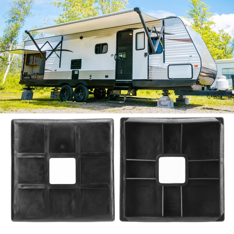 2 Pcs 4in Square Bumper Cap ABS Pipe Hole Plug