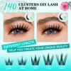 Lash Clusters Manga 140Pcs Eyelash Cluster Wet Look Ultra-Thin Lash