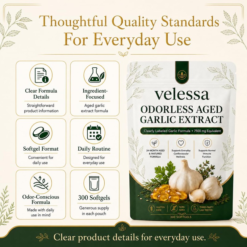 Aged Garlic, 24-Month Odorless Formula, 300 Softgels
