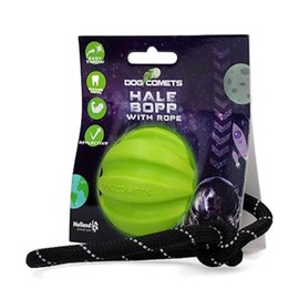 Dog Comets Ball Swift Tuttle with Rope Diameter 6 cm - Dog Toy - Dog Toy Ball - Dog Ball - Natural Rubber - Dog Ball - Green