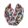 Etwoa Colorful Owl Pattern Infinity Scarf Circle Loop Scarf