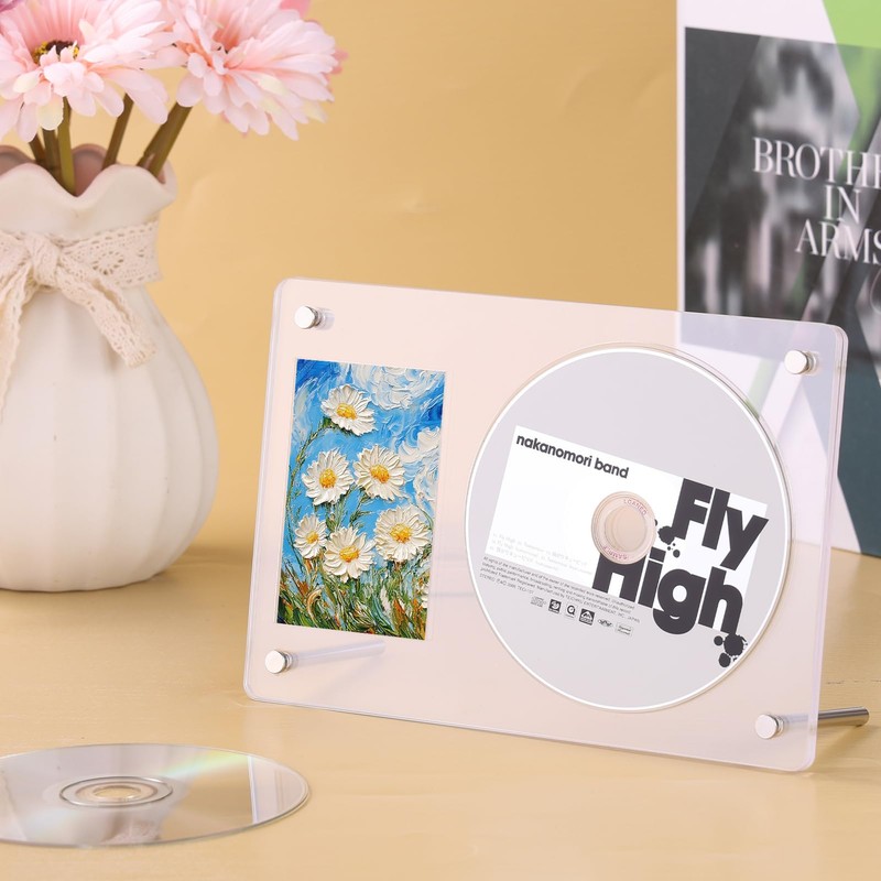 CD Frame Display Case 21*14.5cm Solid Acrylic CD Double Display