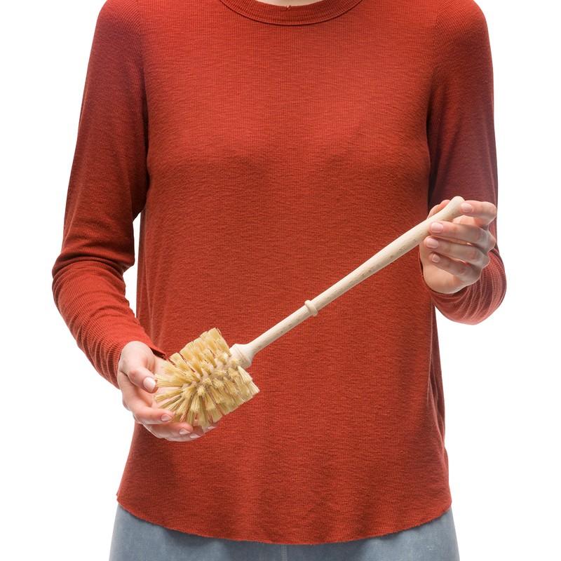 Redecker Union Fiber Toilet Brush with Untreated Beechwood Handle, 14-1/2