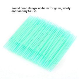 Caja de 1100 Uds., Palillo de Dientes para Limpieza de Dientes de Doble Cabezal, Palillo de Hilo para Cuidado Bucal para Niños y Ancianos, Amarillo, Azul, Naranja, Verde, (GREEN)