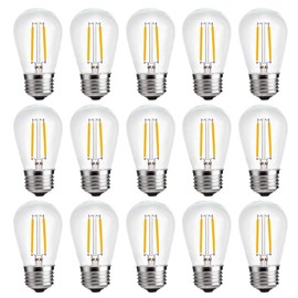 YI LIGHTING - Clear 2W S14 LED Bulbs Shatterproof for String Light Bulbs Replacement 2700K (Pack of 18)