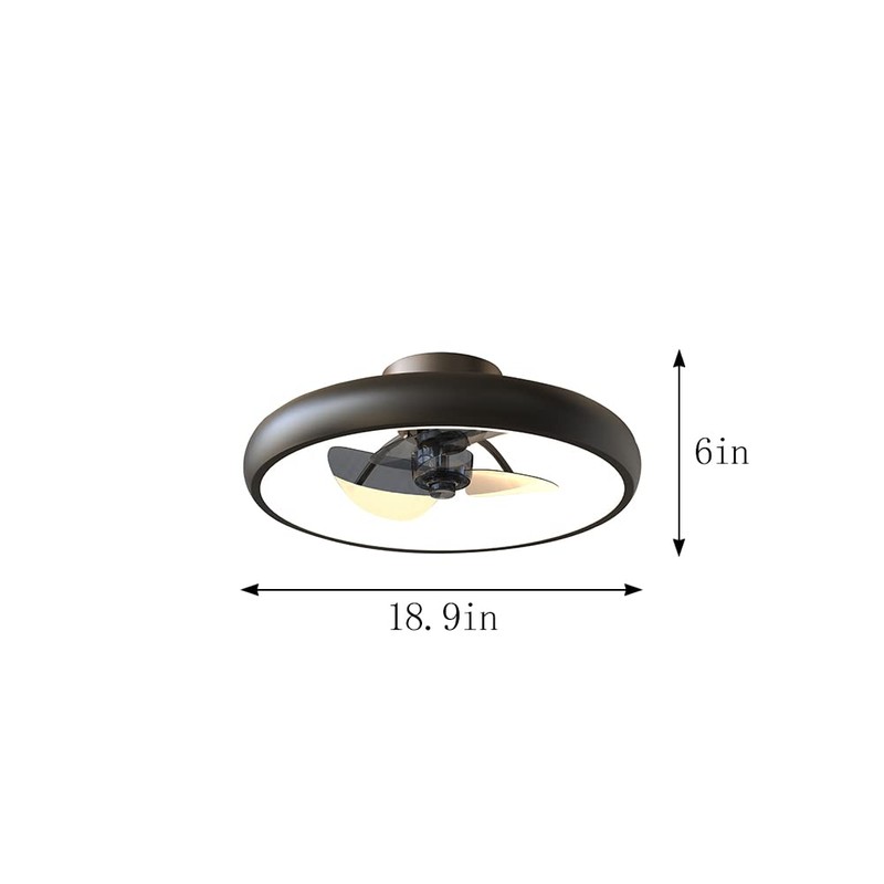 CIKASS Ceiling Fan with Lights Dimmable LED Reversible Blades Timing