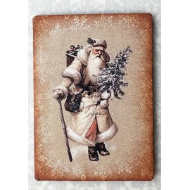 The Happy Little Home Miniature Dollhouse Christmas EUROPEAN Santa Dressed in white 1:12 toys & tree