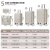 Hard Shell Suitcase Luggage with 4 Spinner Wheels, Expandable Trolley