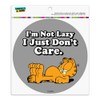 Garfield I'm Not Lazy Automotive Car Refrigerator Locker Vinyl Circle