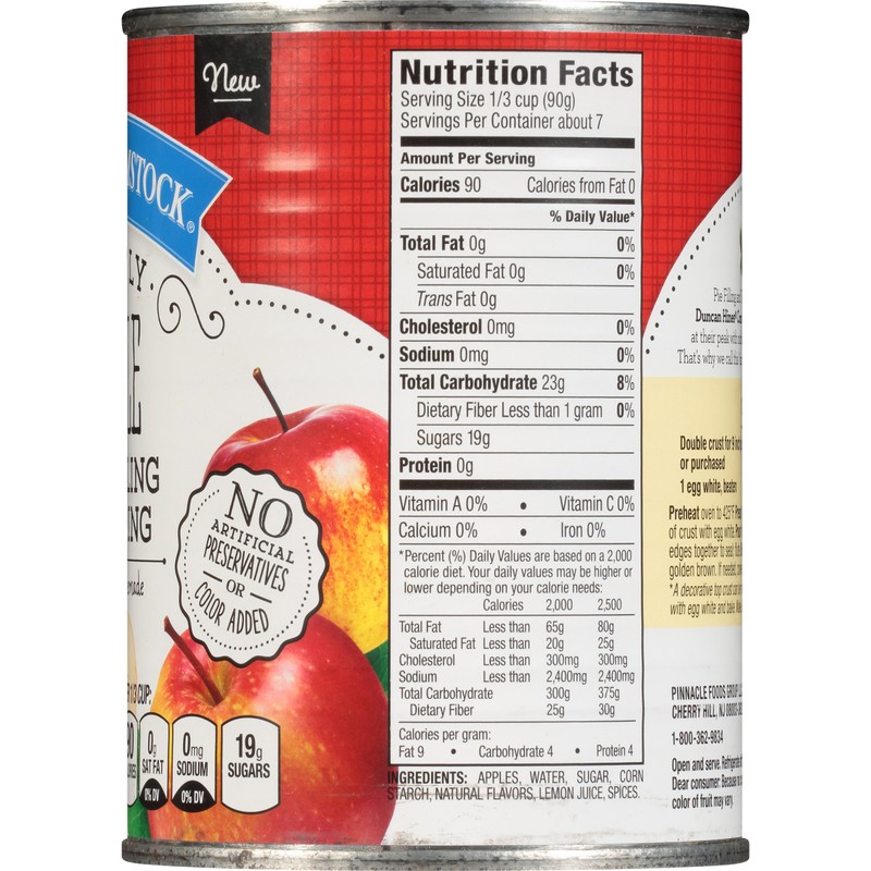 Duncan Hines Comstock Simply Pie Filling, Apple, 21 Ounce (Pack